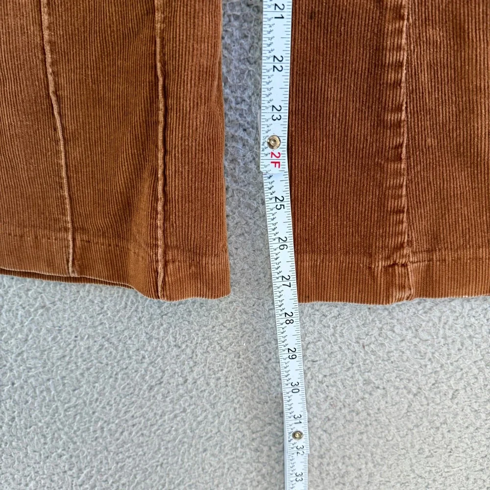 Vintage 70s Corduroy Flared Pants Brown Pleated Front Boho 70s Trousers 30x28